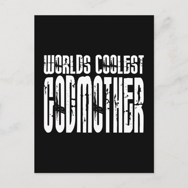 Taufe Geburtstagsparty Welten Coolste Godmutter Postkarte (Vorderseite)