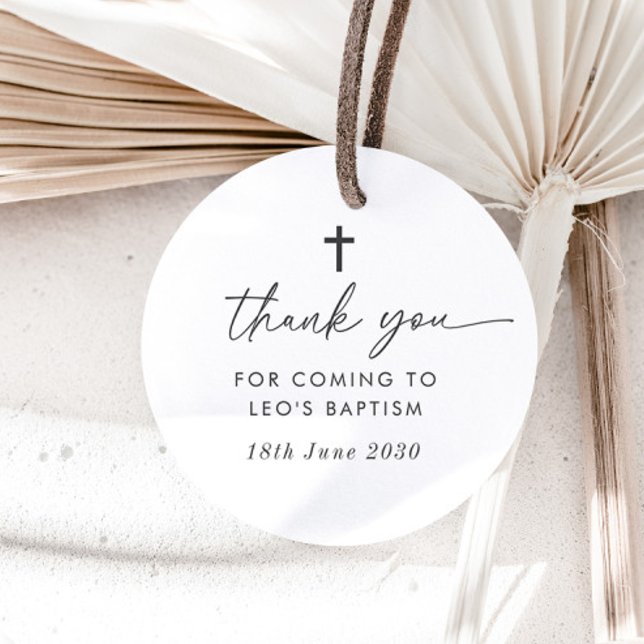 Taufe Geschenkanhänger (Zazzle Baptism Favor Tags (Front))
