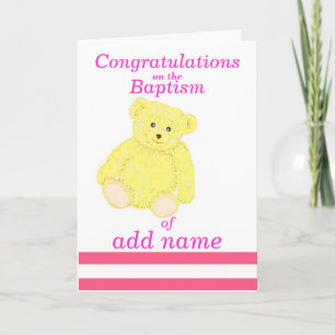 Taufe Gratulationen Girl Name Front Karte