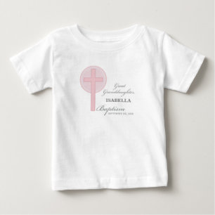 Taufe Große Enkeltochter Pink Lace Personalisiert Baby T-shirt