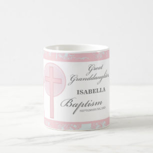 Taufe Große Enkeltochter Pink Lace Personalisiert Kaffeetasse