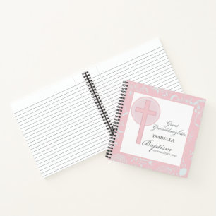 Taufe Große Enkeltochter Pink Lace Personalisiert Notizbuch