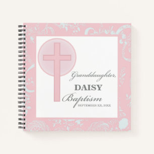 Taufe Großtochter Pink Lace Personalisiert Notizbuch