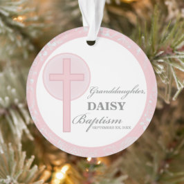 Taufe Großtochter Pink Lace Personalisiert Ornament