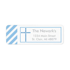 Taufe, heilige Kommune | Blue Cross Address Label