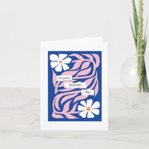 Taufe Herzlichen Glückwunsch Abstrakte florale Dai Karte