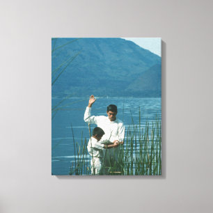 Taufe im Lake Atitlan™ Version 2 LDS Art Poster Leinwanddruck