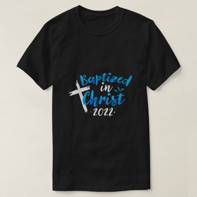 Taufe in Christus 2022 katholische Taufe Christlic T-Shirt (Design vorne)