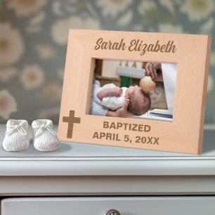 Taufe Individuelle Name und Datum Geätzte Rahmen