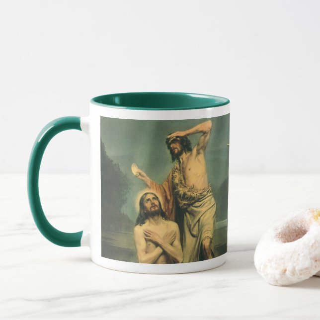 Taufe Jesu Christi durch Johannes den Täufer Tasse (Mit Donut)