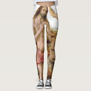 Taufe Jesu Christi durch Leonardo da Vinci Leggings