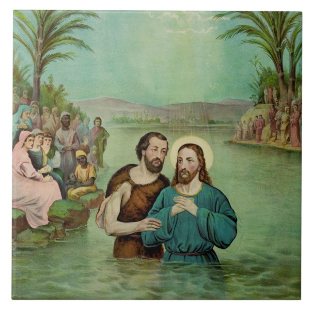Taufe Jesu Christi Fliese (Vorderseite)