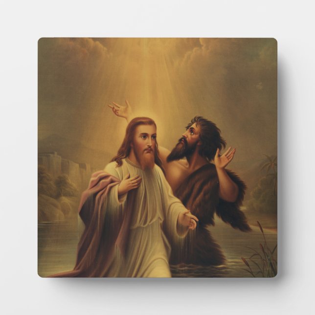 Taufe Jesu Christi Fotoplatte (Vorderseite)