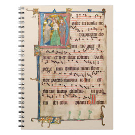 Taufe Jesu Christi Mittelalterliches Chant Manuskr Notizblock