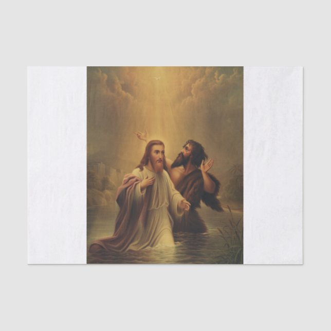 Taufe Jesu Christi Seidenpapier (Vorderseite)