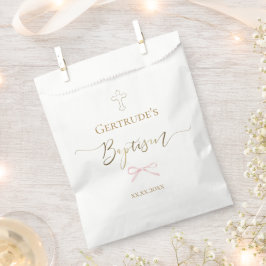 Taufe kleine rosa Schleife Geschenktütchen