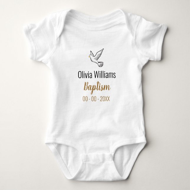 Taufe mit Dove Keepake Baby Bodysuit Baby Strampler (Vorderseite)