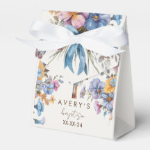 Taufe moderne blaue Aquarell kreuzen elegant