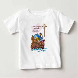 Taufe Noahs Arktochter Personalisiert Baby T-shirt