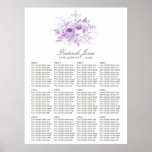 Taufe oder Weihnachtsfeier für Lilac und Silver Fl Poster