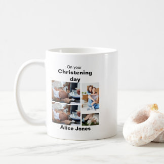 Taufe Personalisiert 4 FotoCollage Kaffeetasse