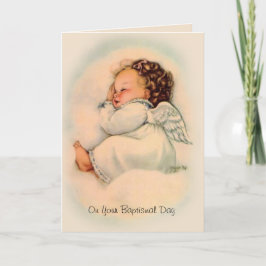 Taufe Segen Vintag Baby Girl Angel Karte