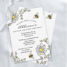 Taufe und erste Birthday Sunny Bee