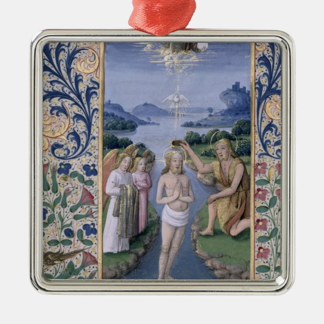 Taufe von Christus Silbernes Ornament (Vorne)