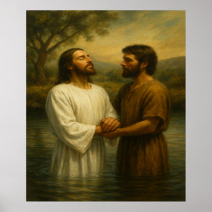 Taufe von Jesus™ LDS Wall Art Print Poster