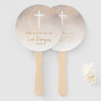 Taufe Wasserfarbenpastel Lila neutrale Handfans Fächer