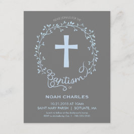 Taufe, weihnachtliche Einladung - Baby Boy Einladu