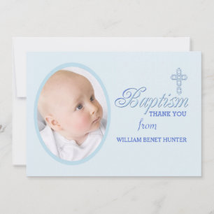 Taufe Word Blue Foto Vielen Dank Notecard Mitteilungskarte