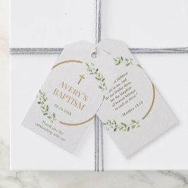 Taufe Wreath Cross Bible Vers danke Ihnen für Geschenkanhänger