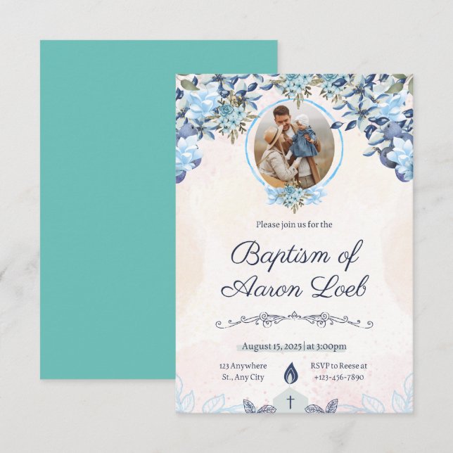 Taufeinladung Einladung (Vorne/Hinten)