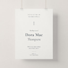 Taufempfangs-Willkommensschild Grace Poster
