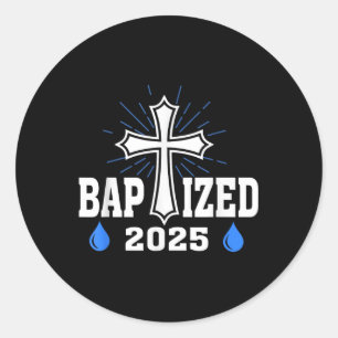Taufen 2025 Christliche Jesus Wasser Taufkirche Runder Aufkleber