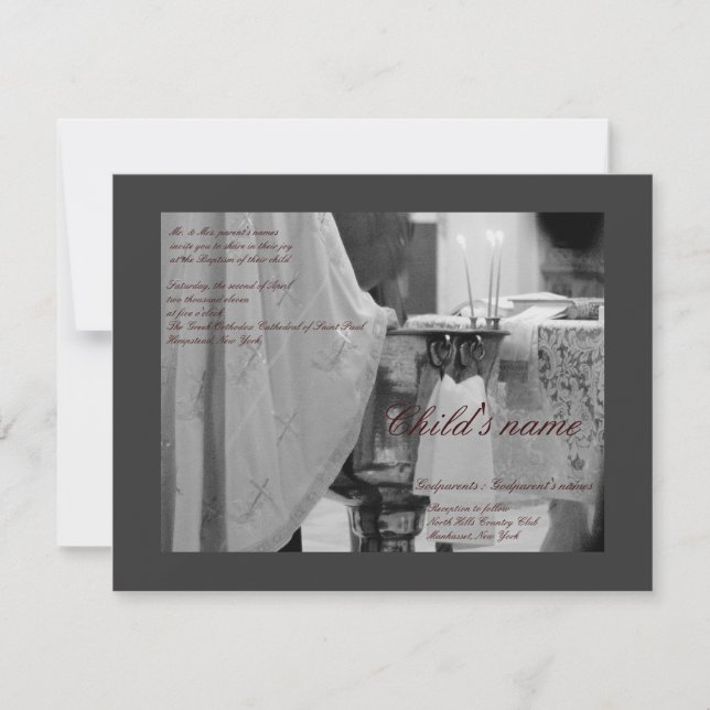 Taufen Einladung (Vorderseite)