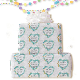 Taufen Name und Datum Überquerung Taube vergessen  Geschenkpapier