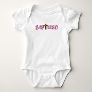 Taufen - Pink Cross Baby Bodysuit - Taufen Geschen Strampler