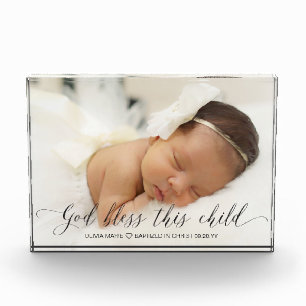 Taufgeld für Godchild Simple Modern Script Fotoblock