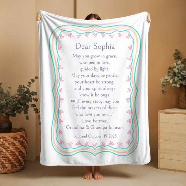 Taufgeschenk Gebetsdecke von Paten Fleece (Von Creator hochgeladen)