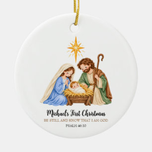 Taufkind Erstes Weihnachten Personalisiert Keramik Ornament