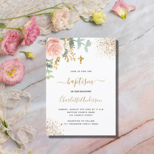 Taufkleid rosa Blumenmädchen Einladung