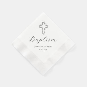 Taufkreuz-Papier-Serviette Serviette