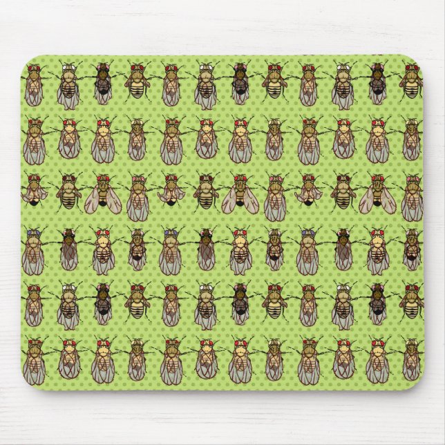Taufliege-Frucht-Fliegen-Genetik - Mutanten - Mousepad (Vorne)