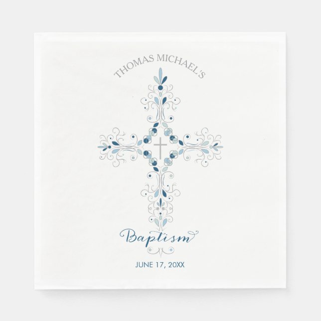 Taufpapier Napkins - Custom Party Napkin Design Serviette (Vorderseite)