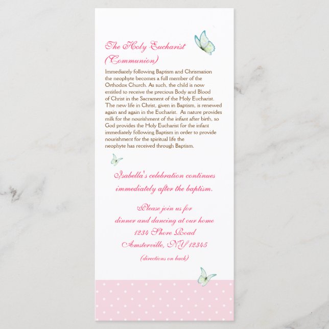 Taufprogramm für Tscherisch-Blossom 5/5 Programm (Vorderseite)