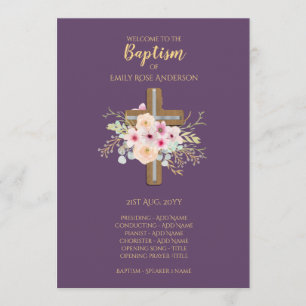 Taufprogramm - Lila Gold des Blumenkreuzes Programm
