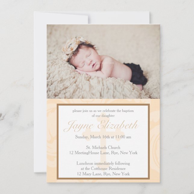 Taufsbotschaften - Einladung feiern - Rosa (Vorderseite)