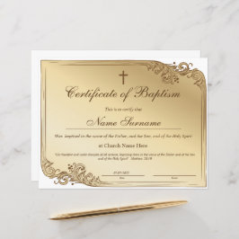 Taufschein, Baby Dedication